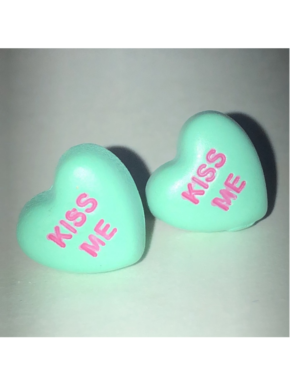 Heart Shaped 'Kiss Me' Earrings